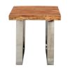 Picture of Natural Edge Acacia Wood & Steel Square End Table