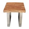 Picture of Natural Edge Acacia Wood & Steel Square End Table