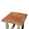 Picture of Natural Edge Acacia Wood & Steel Square End Table