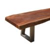 Picture of Natural Edge Acacia Wood & Steel 77” Bench