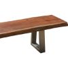 Picture of Natural Edge Acacia Wood & Steel 77” Bench