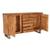 Picture of Modern Pioneer Acacia Wood Live Edge 3 Drawer Large Sideboard
