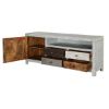 Picture of Mexico Sleek Mango Wood Grey TV Stand Media Console With 4 Drawers