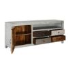 Picture of Mexico Sleek Mango Wood Grey TV Stand Media Console With 4 Drawers