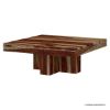 Picture of Dallas Midnight Solid Wood Square Pedestal Rustic Coffee Table