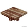 Picture of Dallas Midnight Solid Wood Square Pedestal Rustic Coffee Table