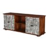 Picture of Riviera Rustic Mango Wood TV Stand with Cabinet Shelves