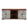 Picture of Riviera Rustic Mango Wood TV Stand with Cabinet Shelves