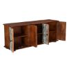 Picture of Riviera Rustic Mango Wood TV Stand with Cabinet Shelves