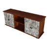 Picture of Riviera Rustic Mango Wood TV Stand with Cabinet Shelves