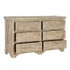 Picture of Carolina Distressed Mango Wood White Bedroom Dresser With 6 Drawers