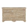 Picture of Carolina Distressed Mango Wood White Bedroom Dresser With 6 Drawers