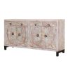 Picture of Turquoise Hand Carved Large Sideboard