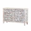 Picture of Rehoboth Distressed Finish Solid Wood 7 Drawer Horizontal Dresser