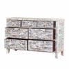 Picture of Rehoboth Distressed Finish Solid Wood 7 Drawer Horizontal Dresser