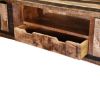 Picture of Boulder Handcrafted 2-Drawer Rustic Mango Wood TV Stand Media Console