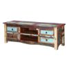 Picture of Appalachia Reclaimed Wood Open Shelf 4 Drawer TV Media Console