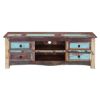 Picture of Appalachia Reclaimed Wood Open Shelf 4 Drawer TV Media Console
