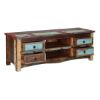 Picture of Appalachia Reclaimed Wood Open Shelf 4 Drawer TV Media Console