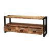 Picture of Roxborough Rustic Mango Wood 3 Drawer Industrial Tv Media Console