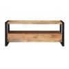 Picture of Roxborough Rustic Mango Wood 3 Drawer Industrial Tv Media Console