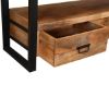 Picture of Roxborough Rustic Mango Wood 3 Drawer Industrial Tv Media Console
