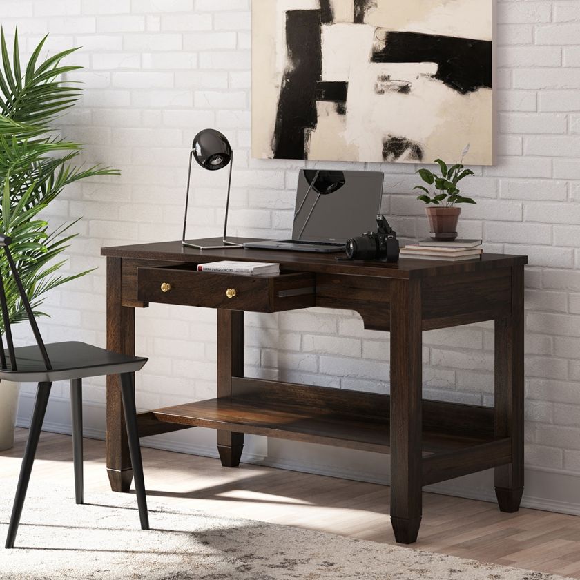Lincoln Solid Wood Writing Desk With Drawer