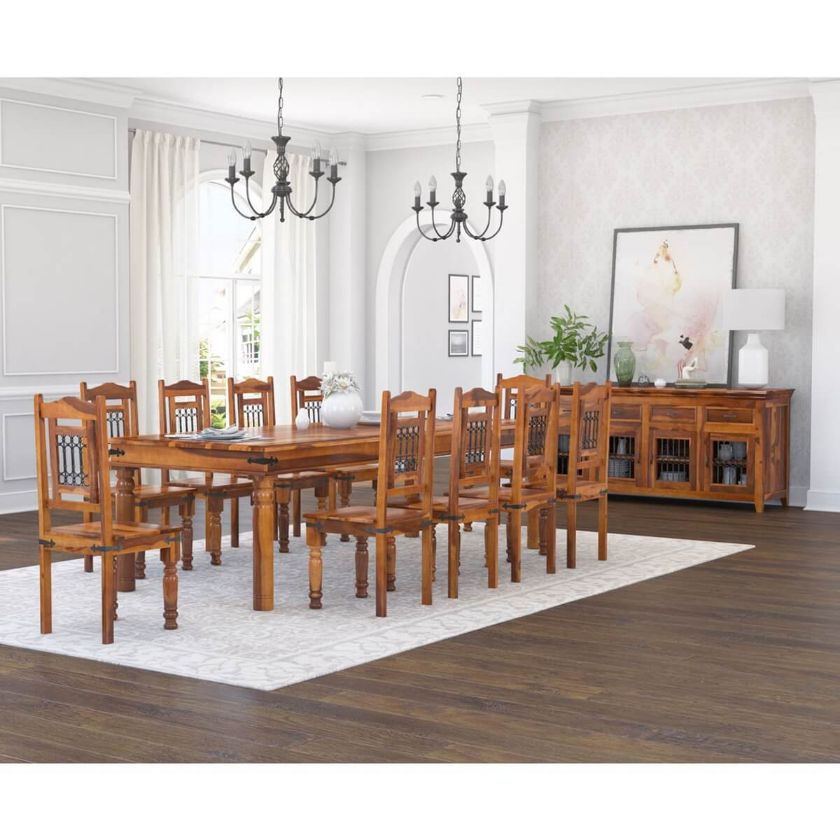 Picture of San Francisco Rustic 12 Piece Transitional Dining Room Set