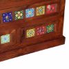 Picture of Mallorca Floral Tiled Solid Wood 7 Drawer Standard Horizontal Dresser