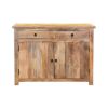 Picture of Waldo Rustic Mango Wood 2 Drawer Storage Buffet Cabinet