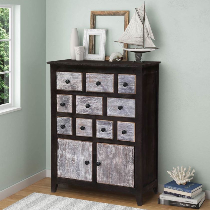 Picture of Collectors Classic Mango Wood 10 Drawer Rustic Combo Dresser