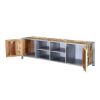 Picture of Bardolph Rainbow Handcrafted Reclaimed Wood Industrial Media Console