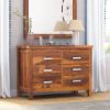 Picture of Flagstaff Mid Century Solid Wood 6 Drawer Bedroom Double Dresser