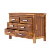 Picture of Flagstaff Mid Century Solid Wood 6 Drawer Bedroom Double Dresser