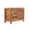 Picture of Flagstaff Mid Century Solid Wood 6 Drawer Bedroom Double Dresser