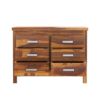 Picture of Flagstaff Mid Century Solid Wood 6 Drawer Bedroom Double Dresser