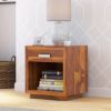 Picture of Flagstaff Mid Century Solid Wood 1 Drawer Nightstand