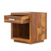 Picture of Flagstaff Mid Century Solid Wood 1 Drawer Nightstand
