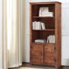 Picture of Morgantown Rustic Solid Wood Bookcase with Door