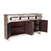 Picture of Winter White Rustic Solid Wood 4 Drawer Large Sideboard Cabinet