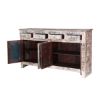 Picture of Winter White Rustic Solid Wood 4 Drawer Large Sideboard Cabinet