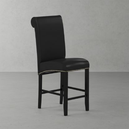 Picture of Gresham Upholstered Black Bar Height Chairs
