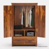 Picture of Santa Barbara Solid Wood Large Bedroom Armoire Wardrobe With Drawers