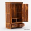 Picture of Santa Barbara Solid Wood Large Bedroom Armoire Wardrobe With Drawers