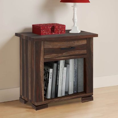 Picture of Athena Solid Wood 1 Drawer Nightstand