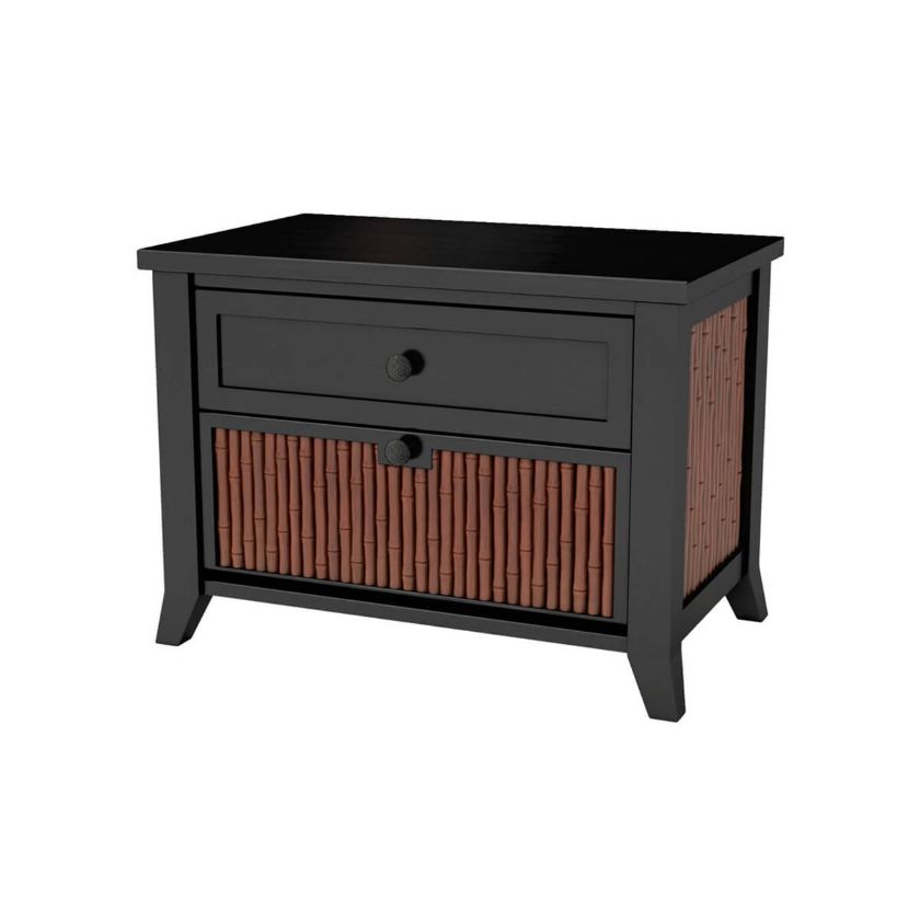 Picture of Key West Bamboo Solid Wood Nightstand with Drawer