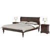 Picture of Classic Sleigh Solid Wood Nightstand with Two Drawers