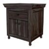 Picture of Jerold Modern Rustic Solid Wood Shutter Door 1 Drawer Nightstand