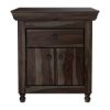Picture of Jerold Modern Rustic Solid Wood Shutter Door 1 Drawer Nightstand