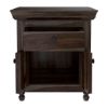 Picture of Jerold Modern Rustic Solid Wood Shutter Door 1 Drawer Nightstand